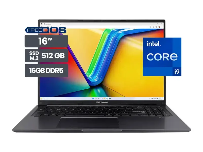 Laptop ASUS VivoBook 16 X1605VAPBF-MB236 16" Intel Core 9-270H 16GB SSD512GB No incluye Windows