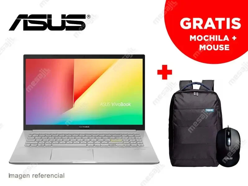 Laptop ASUS VivoBook K513EA-L12992 Intel Core i5-1135G7 8GB/SSD 512GB/15.6"FHD Plateado /No incluye windows