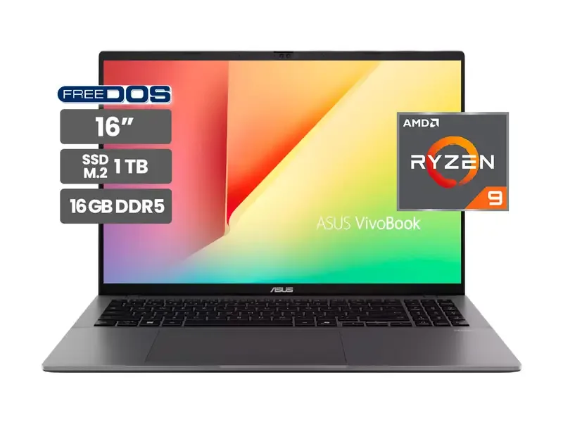Laptop ASUS Vivobook M3607HA-RP066 16" AMD Ryzen 9-270 16GB SSD1TB No incluye Windows