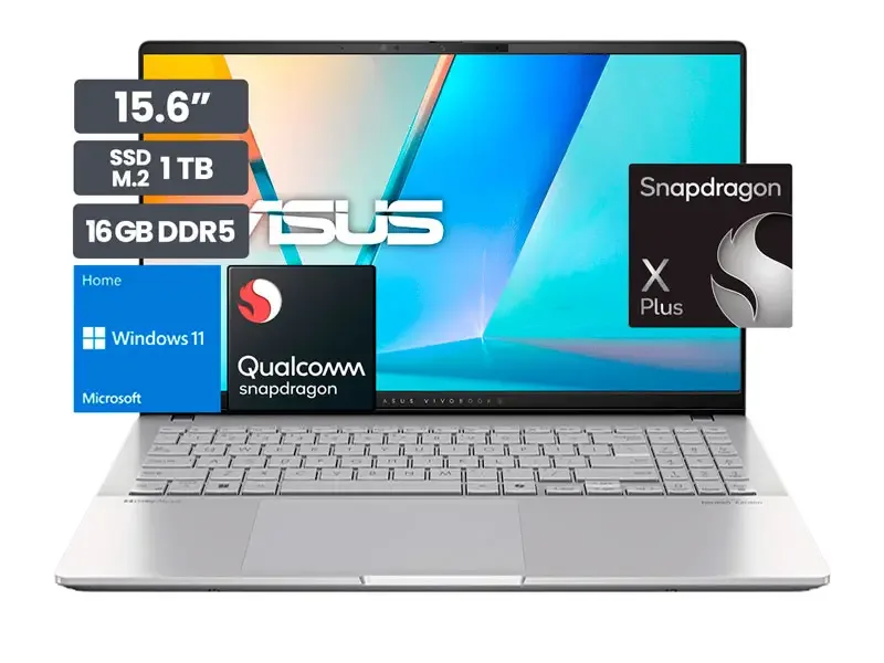 Laptop ASUS VivoBook Snapdragon X1P-42-100 S5507QA-MA013W 15.6" 16GB SSD1TB Wind11 Home