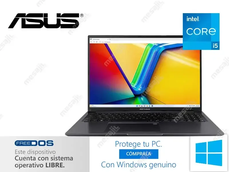 Laptop ASUS VivoBook X1605ZA-MB292 Intel Core i5- 12500H  16GB/SSD512/16" No incluye windows