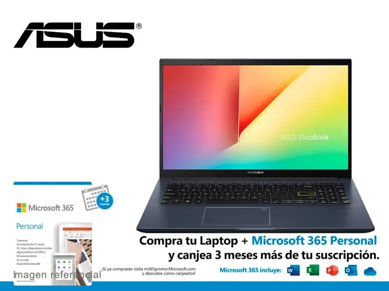 Laptop ASUS VivoBook X513EA-BQ550T Intel Core i5-1135G7 8GB/SSD 512GB/W10H/15.6" Blue