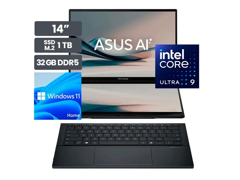 Laptop ASUS ZenBook Duo UX8406CA-PZ073W 14" Intel Core Ultra 9-285H 32GB 1TB 14" Touch Wind11 Home
