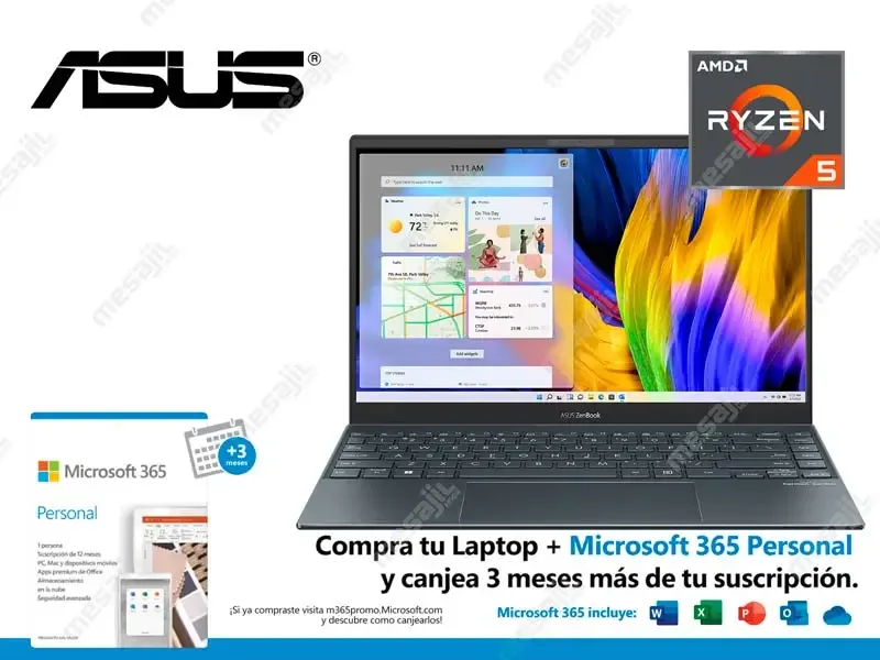 Laptop ASUS ZenBook ZenBook 13 UM325 UM325UA-KG144W AMD Ryzen 5 5500U 8GB/SSD512GB/13.3 FHD"/W11home