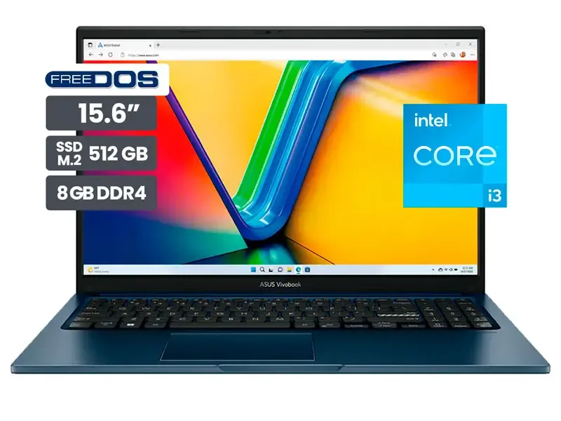 Laptop Core i3 100U ASUS VivoBook 15 X1504 X1504VA-NJ946 8GB/SSD512/15.6