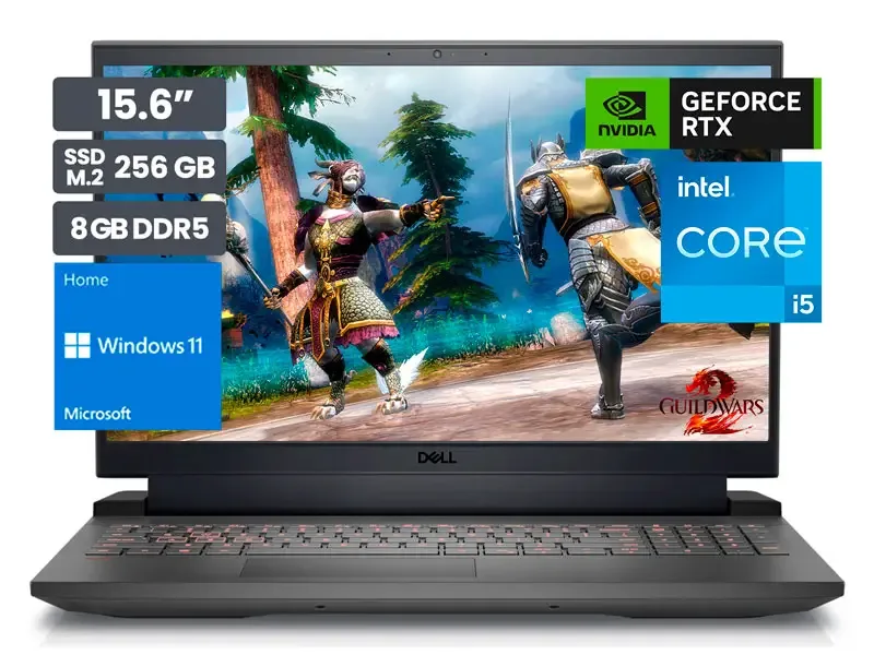 Laptop Core i5 12500H Dell Gamer G15 5520 8GB/SSD256M.2/RTX3050 4GB/15.6"/W11h