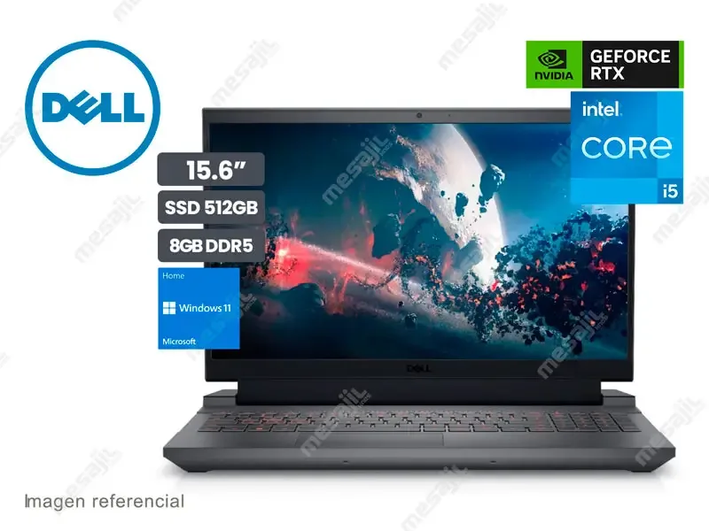 Laptop Core i5 13450HX Dell Gamer G15 5530 8GB/SSD512/RTX3050 6GB/15.6"/ W11h