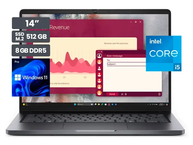Laptop DELL Pro 14 PC14250 14" Intel Core 5 120U 8GB SSD512GB Wind11 Pro