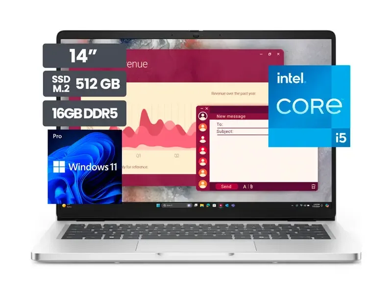 Laptop DELL Pro 14 PC14250 14" Intel Core 5 235U 16GB SSD512GB Wind11 Pro