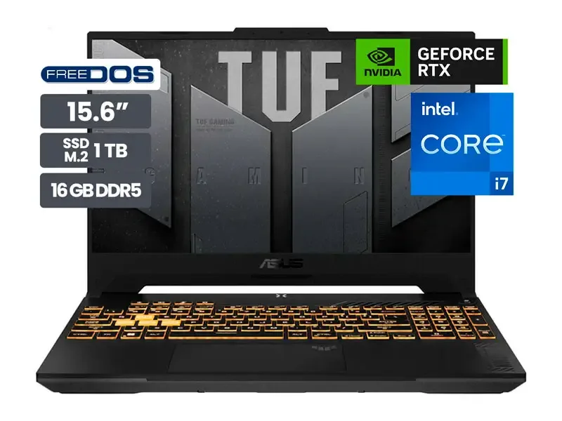 Laptop Gamer ASUS TUF F15 15.6" Intel Core i7-13620H 16GB SSD1TB RTX4060 8GB No incluye Windows