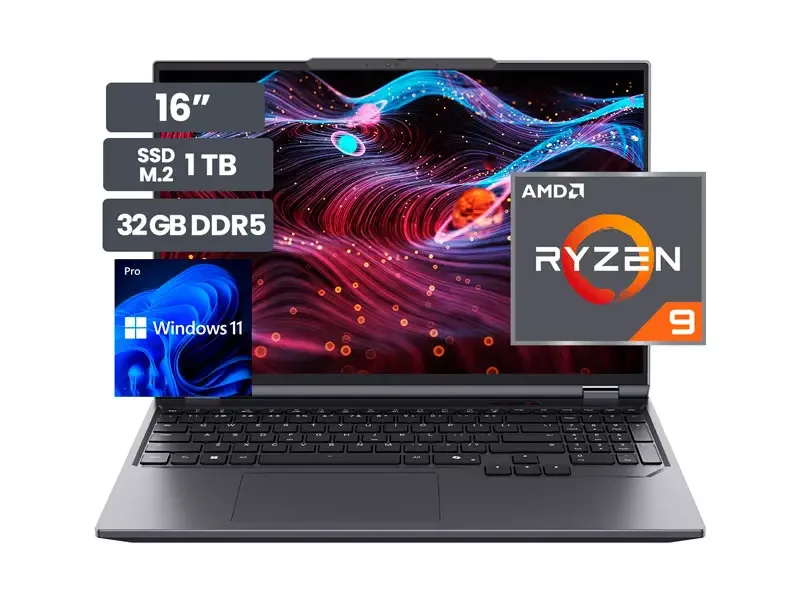 Laptop Gamer CHUWI GameBook AMD Ryzen 9-9955HX 32GB SSD1TB 16" Wind 11 Pro