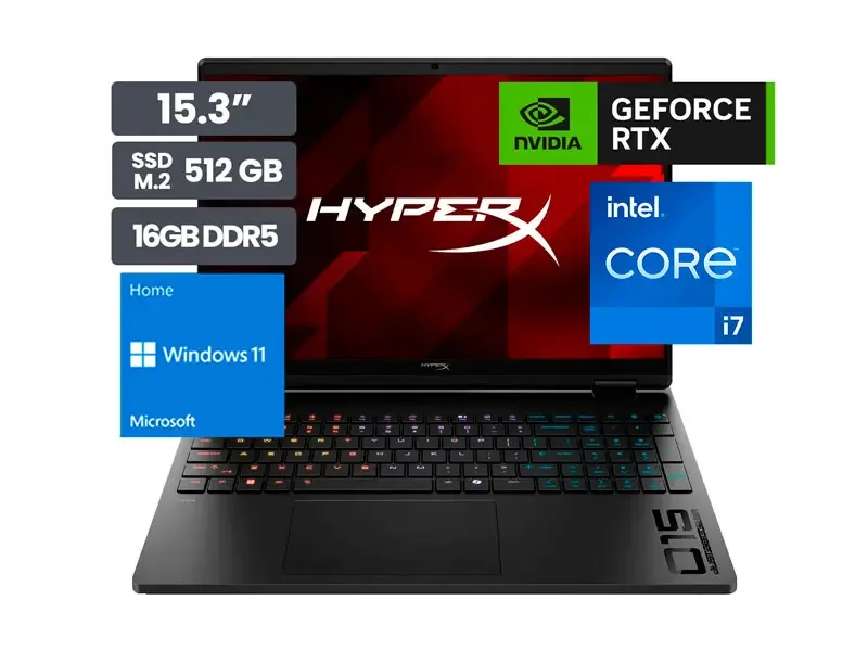 Laptop Gamer HP HyperX Omen 15-GA0001LA 15.3"  Intel Core i7-14650HX 16GB SSD1TB RTX5060 8GB Wind11 Home