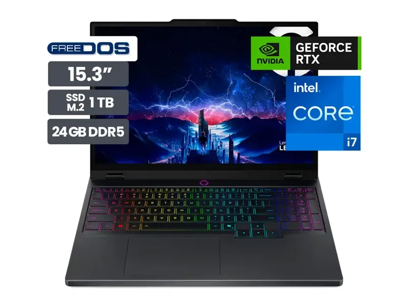 Laptop Gamer Lenovo Legion 5 15IRX10 15.3" Intel Core i7-13650HX 24GB SSD1TB RTX 5060 8GB No Incluye Windows