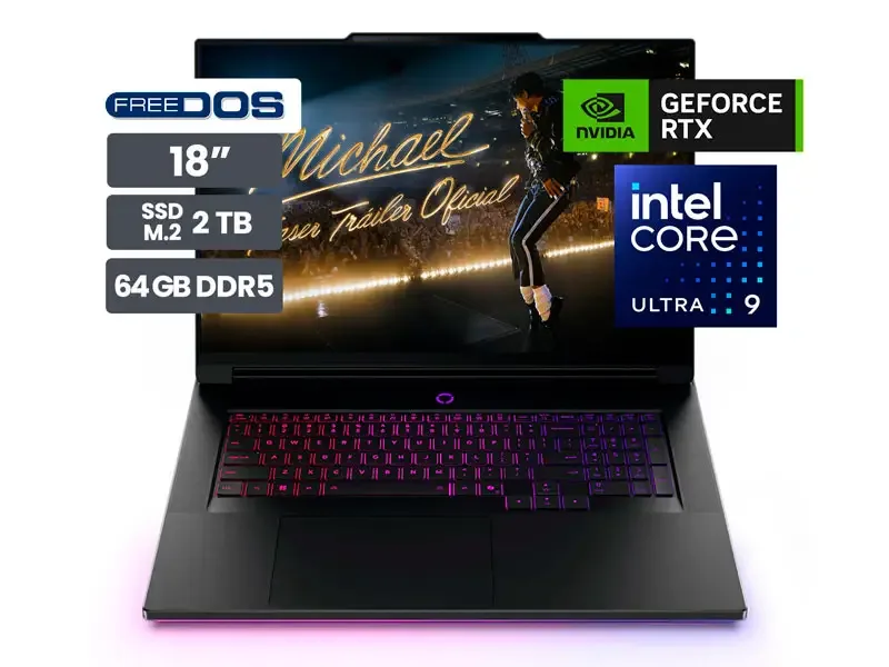 Laptop Gamer Lenovo Legion 9 18IAX10 18" Intel Core Ultra 9 275HX 64GB SSD2TB RTX 5090 24GB No Incluye Windows