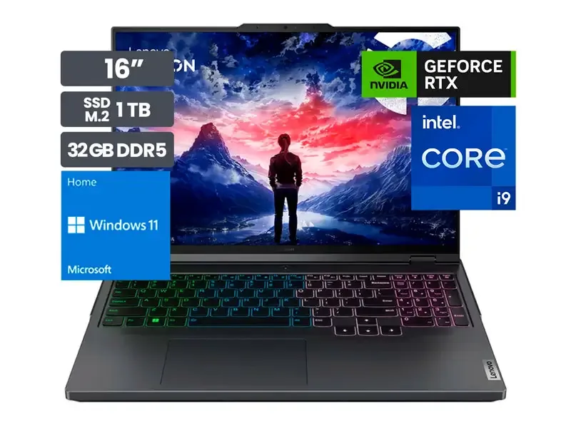 Laptop Gamer Lenovo Legion Pro7 16"  Intel Core i9-14900HX 32GB SSD1TB RTX4080 12GB Wind11 Home