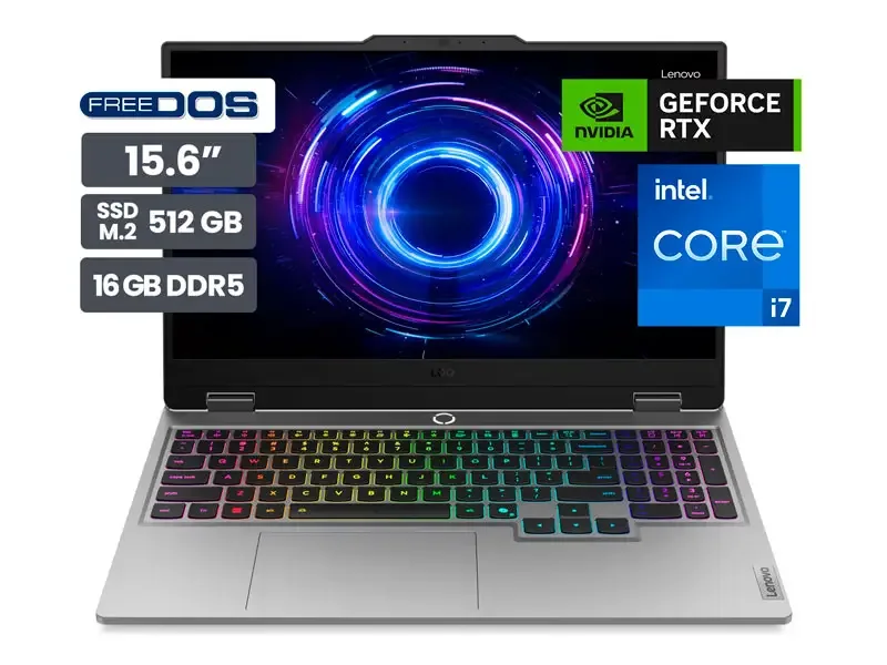 Laptop Gamer Lenovo LOQ 15IRX10 15.6" Intel Core i7-13700HX 16GB SSD512GB RTX5050 8GB No incluye Windows