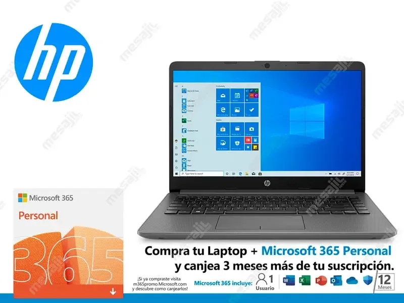 Laptop HP 14-DK1015LA AMD Athlon 3050U 4GB/SSD 256GB/14" W10H