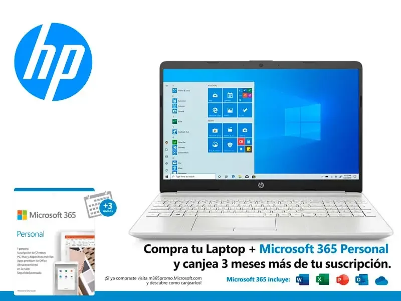 Laptop HP 15-DW1066LA Intel Core i5-1021U 8GB/SSD 512GB/15.6"/Windows 10H