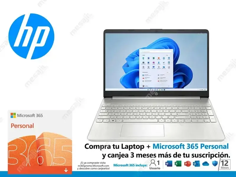 Laptop HP 15-DY5010LA Intel i7-1255U 12GB/SSD512GB/15.6"  W11H