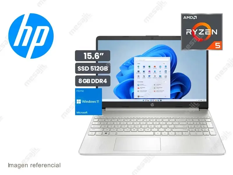 Laptop HP 15-EF2524LA AMD Ryzen 5 5500U 8GB/SSD 512GB/15.6"/W11h