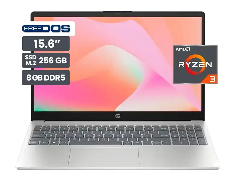Laptop HP 15-FC0005LA 15.6" AMD Ryzen 3 7320U 8GB SSD256GB No incluye windows