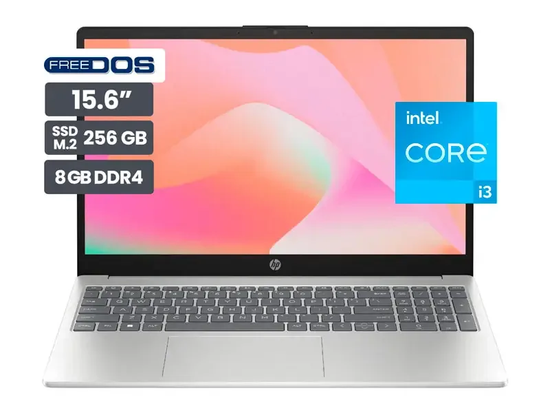 Laptop HP 15-FD0004LA Intel i3-N305 8GB/SSD256GB 15.6" No incluye windows