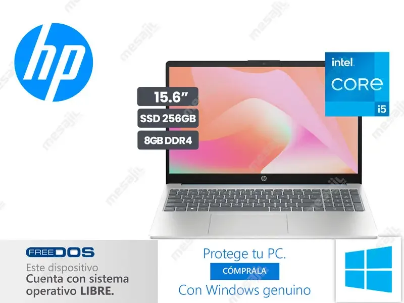Laptop HP 15-FD0005LA Intel Core i5-1335U 8GB/SSD 256GB/15.6"/Free Dos