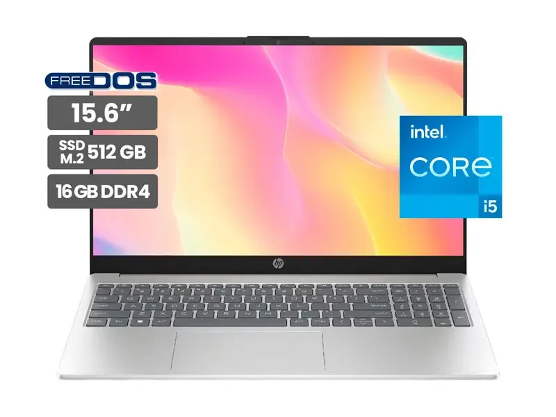 Laptop HP 15-FD0260LA 15.6" Intel Core 5-120U 16GB SSD512GB No incluye Windows
