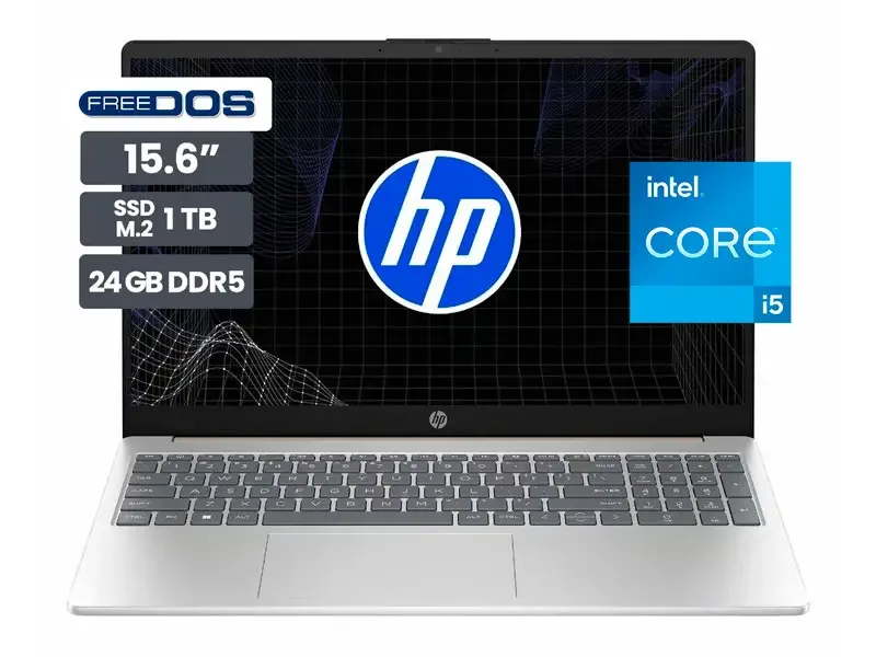 Laptop HP 15-FD0362LA 15.6" Intel Core 5-120U 24GB SSD1TB No incluye Windows