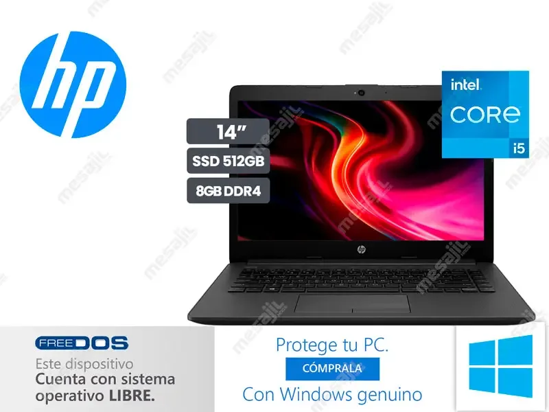 Laptop HP 240 G9 Intel Core i5-1235U 8GB/SSD512GB/14" Ubuntu