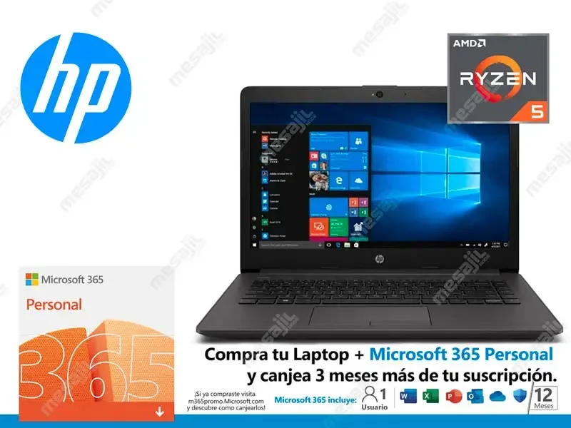 Laptop HP 245 G7 AMD Ryzen 5-3500U 8GB/SSD256GB/14" W10pro
