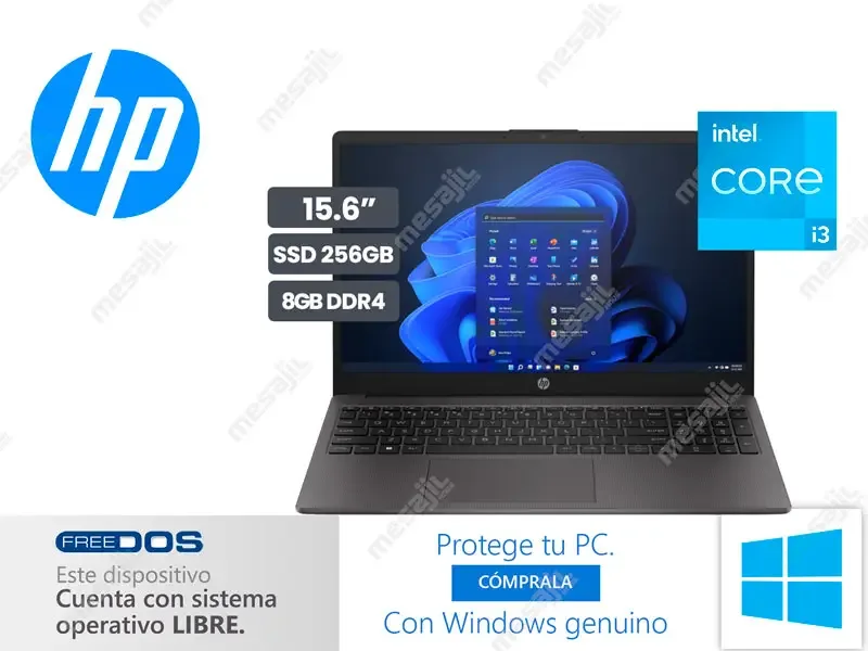 Laptop HP 250 G10 Intel Core i3-1315U 8GB/SSD256GB/15.6" /FreeDos