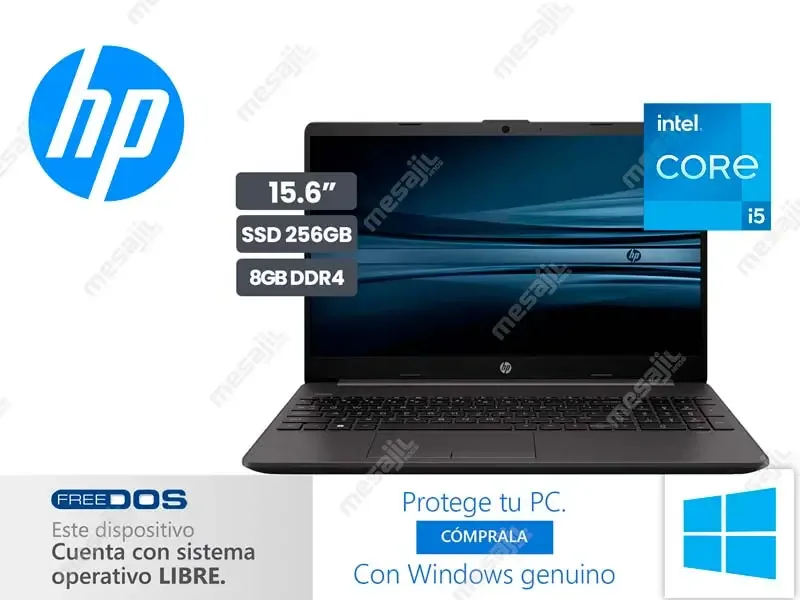 Laptop HP 250 G8  Intel i5-1135G7 8GB/SSD 256GB/15.6" No incluye windows