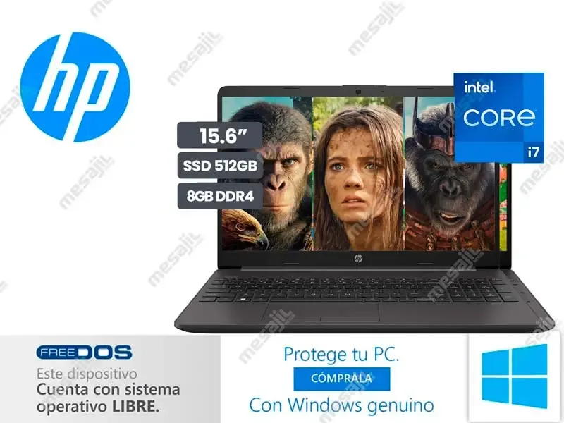 Laptop HP 250 G9 Intel Core i7-1255U 8GB/SSD512GB/15.6" /No incluye windows