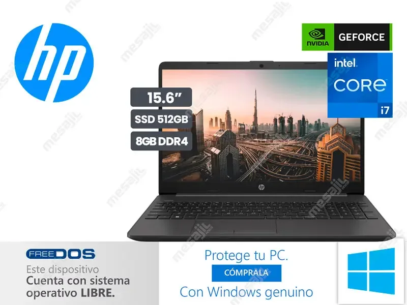 Laptop HP 250 G9 Intel Core i7-1255U 8GB/SSD512GB/VD2GB/ 15.6" /No Windows