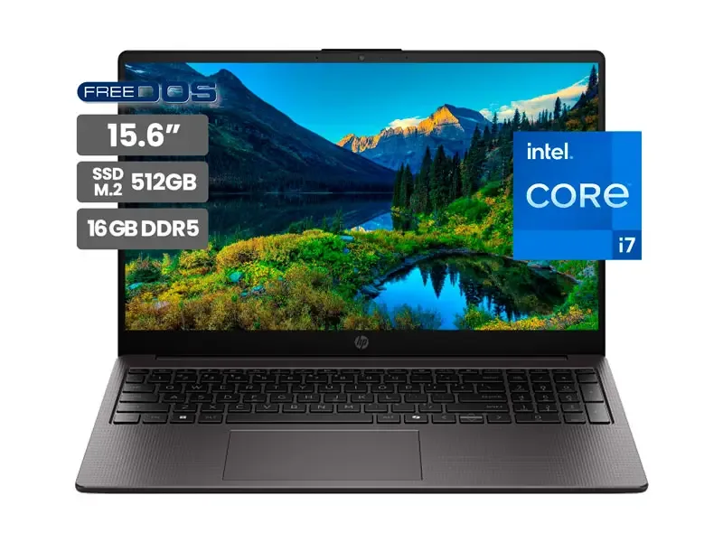 Laptop HP 250R G10 15.6" Intel Core 7 150U 16GB SSD512GB No incluye Windows
