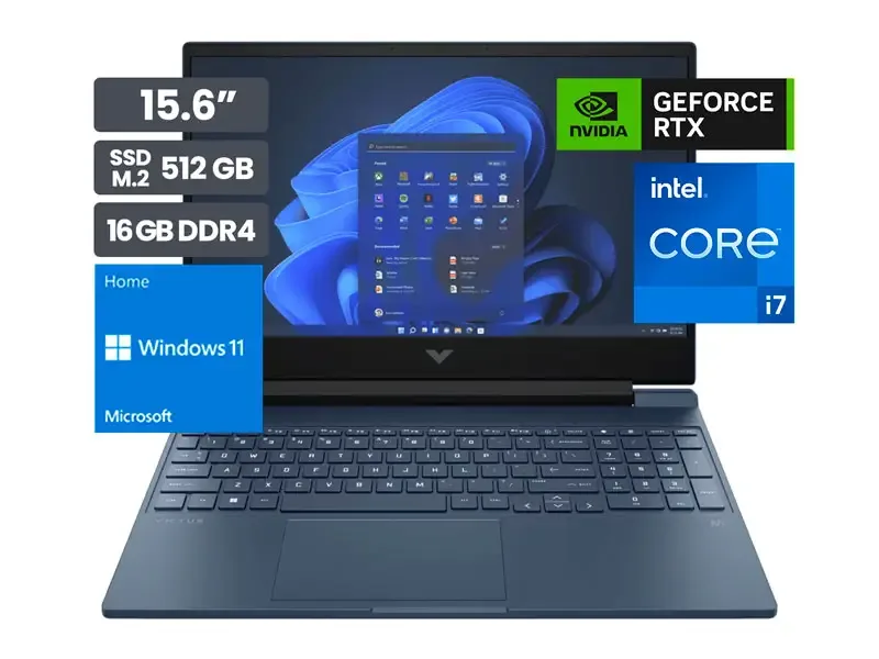 Laptop HP Gamer Victus 15-FA0007LA Intel i7-12650H 16GB/SSD 512GB/RTX3050 4GB/ 15.6"/W11H