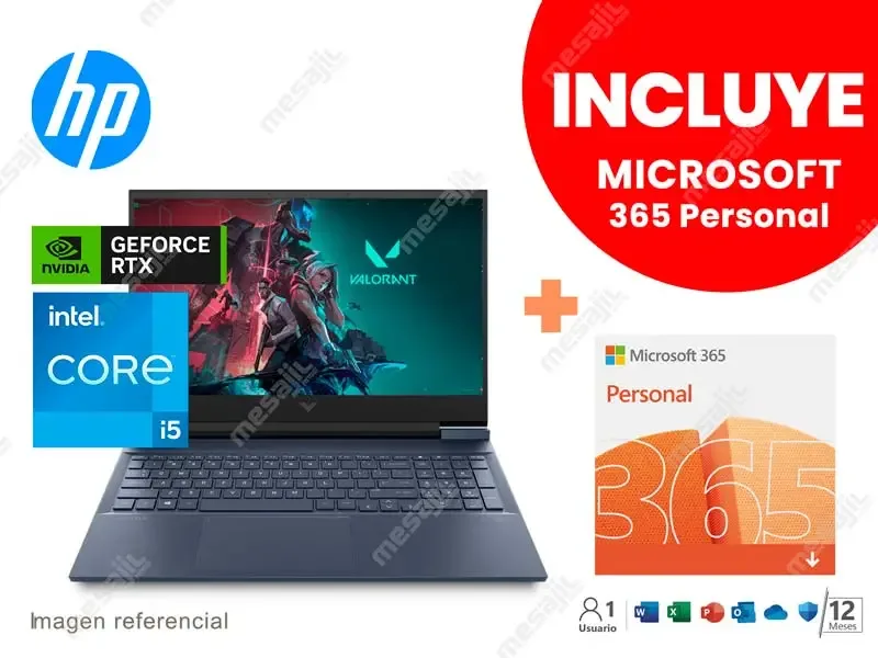 Laptop HP Gaming VICTUS 16-D0507la Intel Core i5-11400H 8GB/SSD 512GB/RTX3050 V4GB/W11h/16"