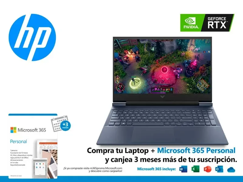 Laptop HP Gaming VICTUS 16-D0509la Intel Core i7-11800H 12GB/SSD 512GB/RTX3060 V6GB/W11h/16"