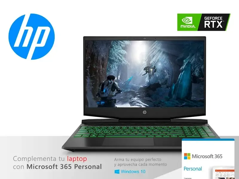 Laptop HP Pavilion Gaming 15-dk1023la Intel Core i7-10750H 12GB/SSD512GB/V6GB/15.6"/W10