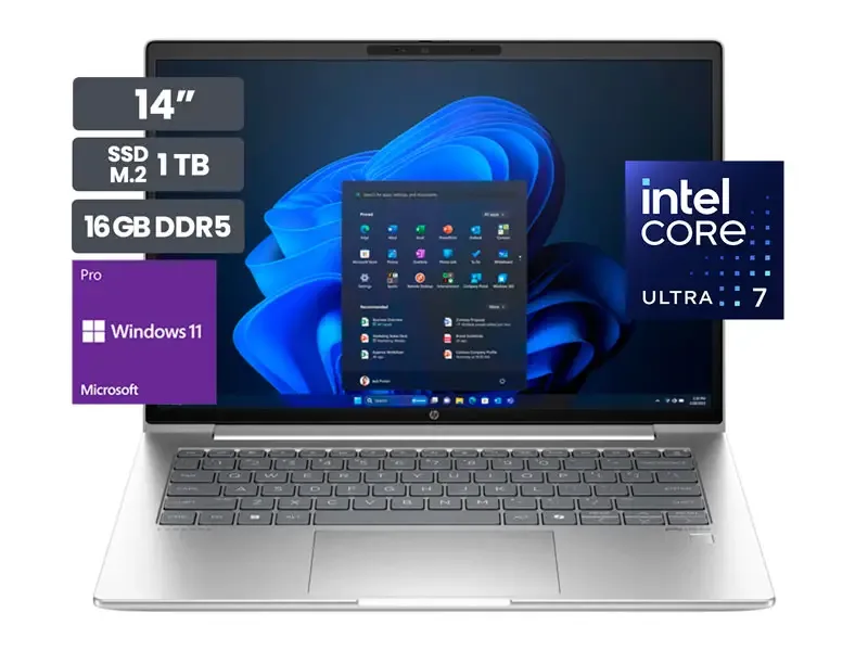 Laptop HP ProBook 440 G11 14" Intel Core Ultra 7-155U 16GB SSD1TB Wind11 Pro