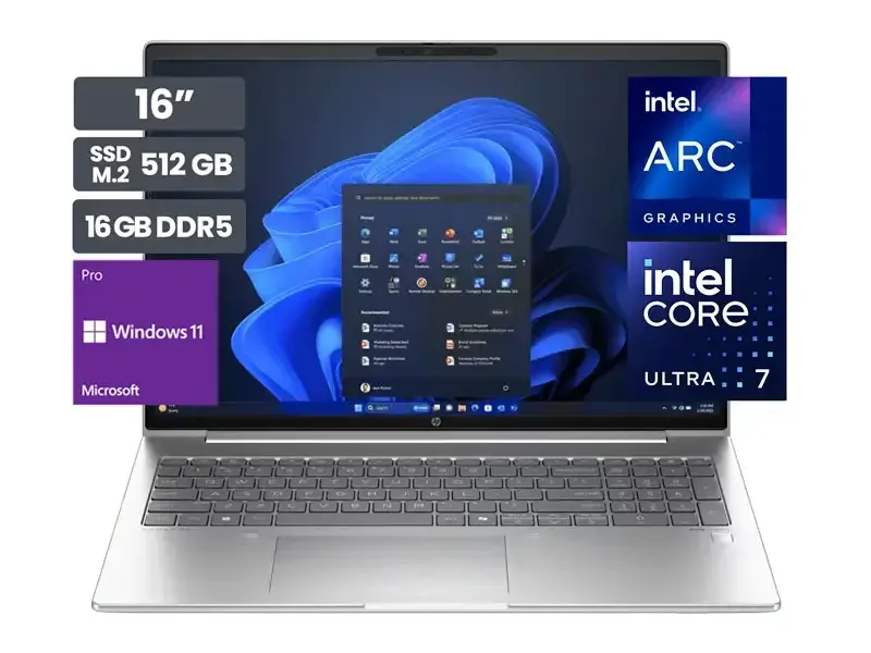 Laptop HP ProBook 460 G11 16" Intel Core Ultra 7-155U 16GB SSD 512GB Wind11 Pro