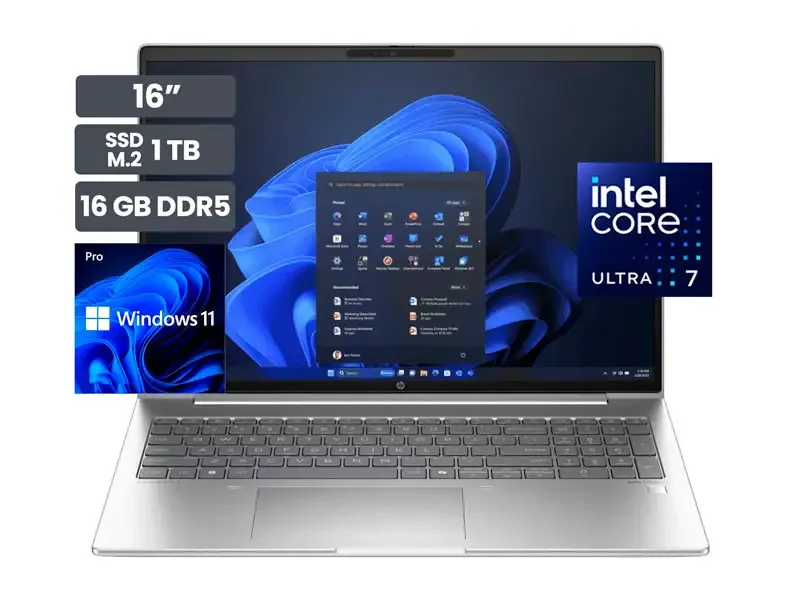 Laptop HP ProBook 460 G11 16" Intel Core Ultra 7-155U 16GB SSD1TB Wind11 Pro