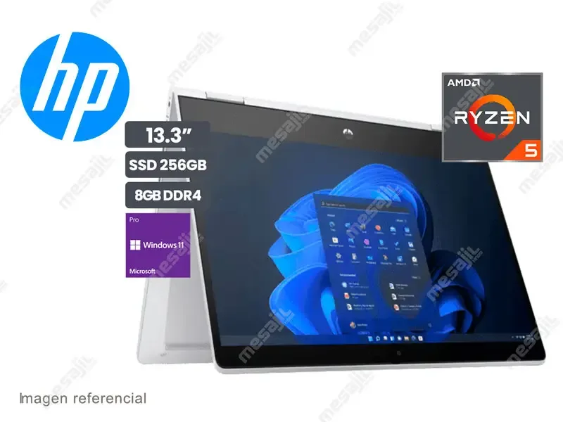 Laptop HP ProBook X360 435 G8 AMD Ryzen 5-5600U/8GB/SD256GB/Táctil FHD 13.3"/W11P