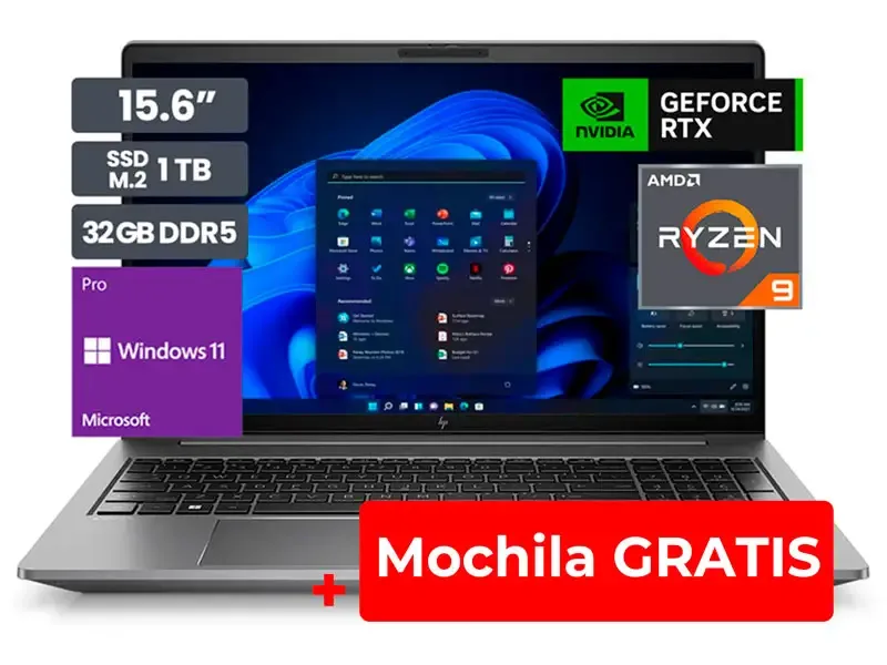 Laptop HP ZBook Power G10 AMD Ryzen 9-7940HS 32GB/SSD1TB/VD6GB/15.6"/W11 Pro