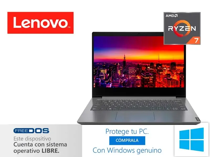 Laptop Lenovo AMD Ryzen 7-4700U 8GB/1TB/14" No incluye windows