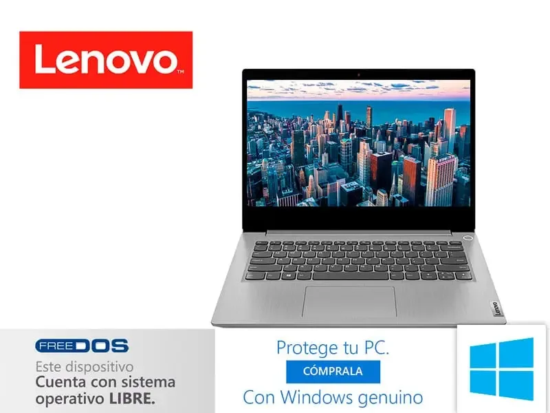 Laptop Lenovo IdeaPad 3 14IIL05 Intel Core i3-1005G1 4GB/1TB/14" No incluye windows