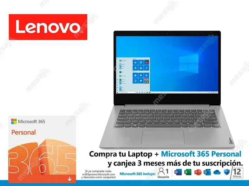 Laptop Lenovo IdeaPad 3 14IML05 Intel Core i3-1011U 4GB/SSD256GB/14" HD/W10H Platinum Grey