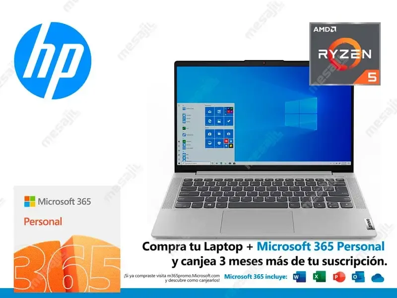 Laptop Lenovo IdeaPad 5 14ALC05 AMD Ryzen 5 5500U 8GB/SSD256GB/14" FHD/W10H Platinum Grey