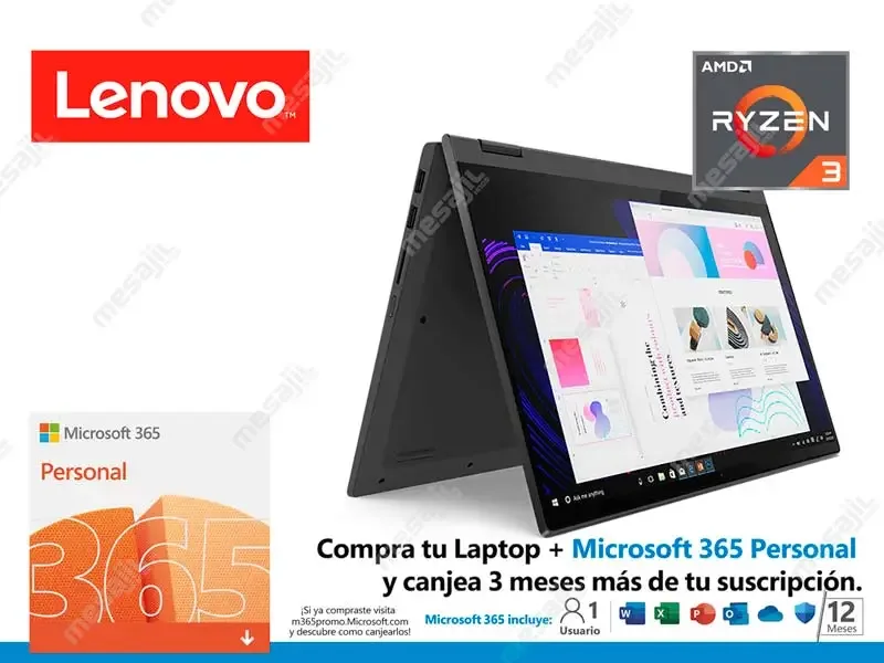 Laptop Lenovo IdeaPad Flex 5 14ALC05 AMD Ryzen 3 5300U 8GB/SSD256GB/14"/Touch/W11H